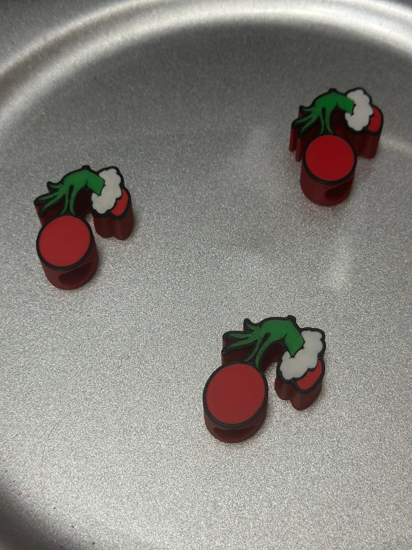 Grinch Hand Straw Topper