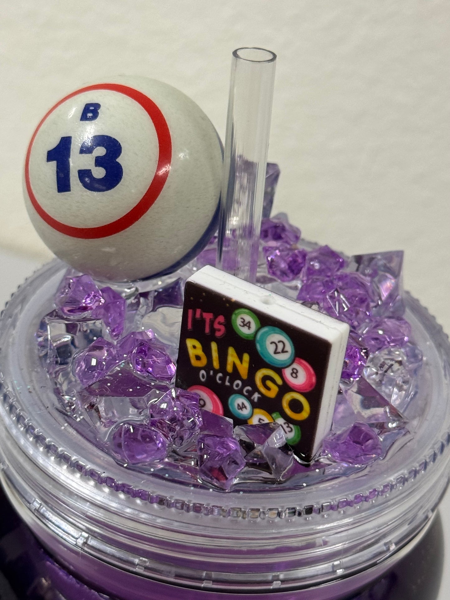 Bingo 20oz Mason purple swirl Cup