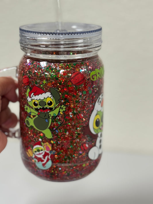 Holiday 20oz dry snow globe