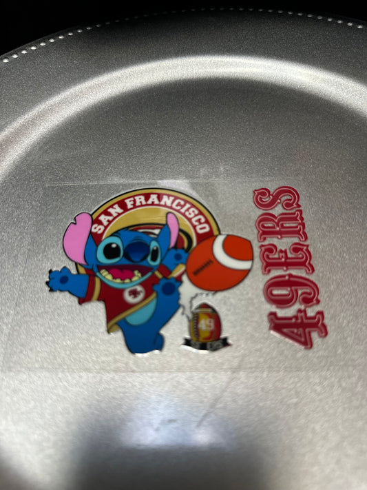 Stitch 49ers decal 4in