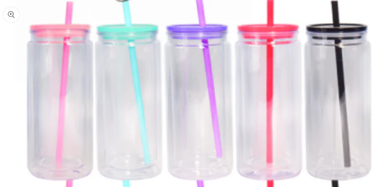 Acrylic Snow Globe Cup 16oz Colored Lid